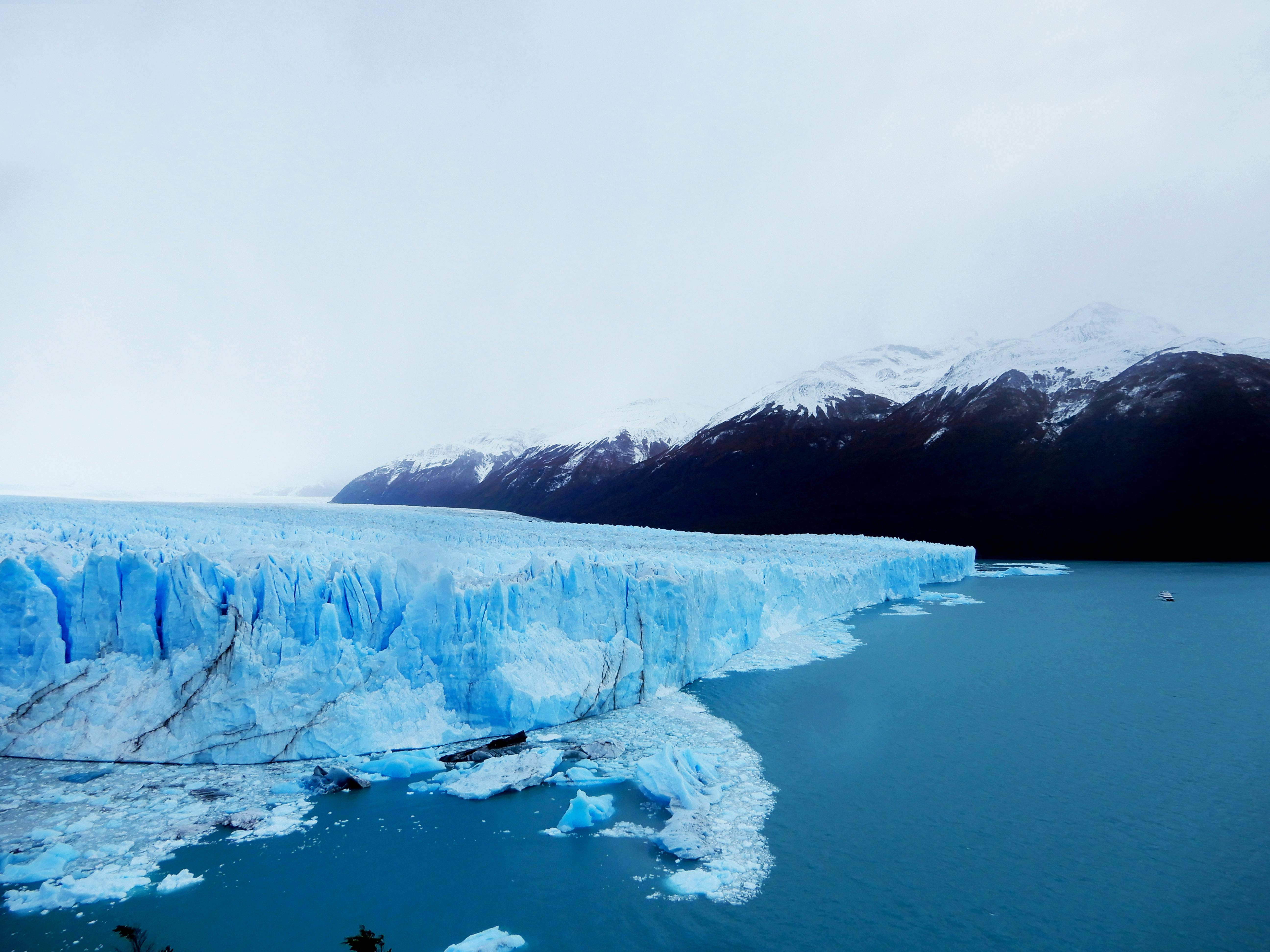 A massive blue glacier in Patagonia